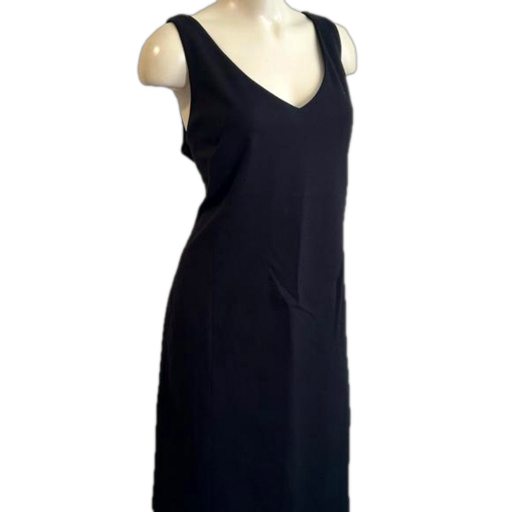 Eileen Fisher black v neck sleeveless dress SZ XL